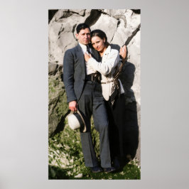 Bonnie en Clyde Embrace 1933 opnieuw uitgebracht Poster