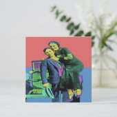 Bonnie en Clyde Pop Art Kaart (Staand voorkant)