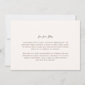 Bonnie Foto Elegant Trouwen Kaart (Achterkant)