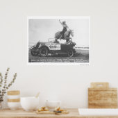 Bonnie Gray springt haar paard. Poster (Keuken)