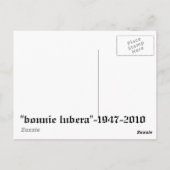 bonnie lubera , ontworpen door james lubera briefkaart (Achterkant)