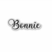 Bonnie Name - Handgeschreven kalligrafie Sticker (Voorkant)