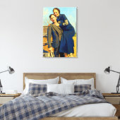 Bonnie Parker Clyde Barrow 1933 Schilderij Canvas Afdruk (Insitu (Slaapkamer))