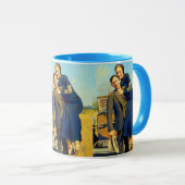 Bonnie Parker Clyde Barrow 1933 Schilderij Mok (Voorkant rechts)