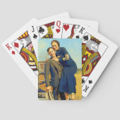 Bonnie Parker Clyde Barrow 1933 Schilderij Pokerkaarten (Achterkant)