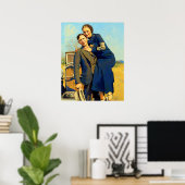 Bonnie Parker Clyde Barrow 1933 Schilderij Poster (Thuiskantoor)