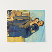 Bonnie Parker Clyde Barrow 1933 Schilderij Wandkleed (Voorkant (horizontaal))