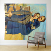 Bonnie Parker Clyde Barrow 1933 Schilderij Wandkleed (In Situ (horizontaal))