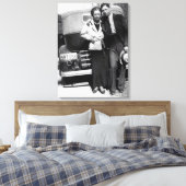 Bonnie Parker en Clyde Barrow 1933 Canvas Afdruk (Insitu (Slaapkamer))
