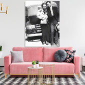 Bonnie Parker en Clyde Barrow 1933 Canvas Afdruk (Insitu (Woonkamer))