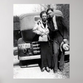 Bonnie Parker en Clyde Barrow 1933 Poster