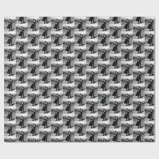 Bonnie Parker en Clyde Barrow Kissing 1933 Cadeaupapier (Vlak)