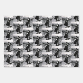 Bonnie Parker en Clyde Barrow Kissing 1933 Inpakpapier Vel