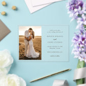 Bonnie Photo Elegant Wedding Save the Date Acryl Uitnodigingen (Insitu (Huwelijk))