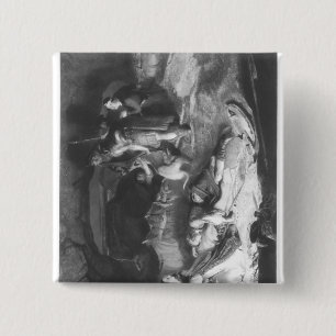 Bonnie Prince Charlie in Hiding Vierkante Button 5,1 Cm