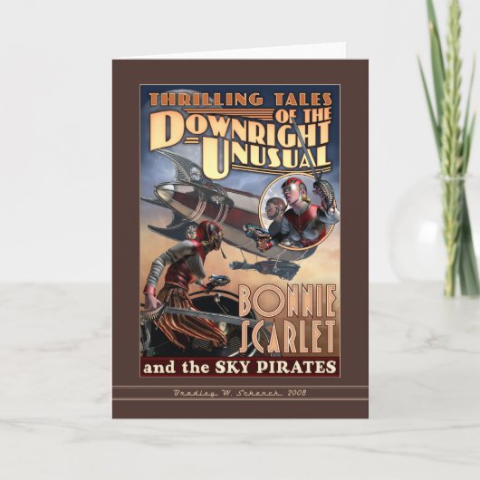 Bonnie Scarlet en het Sky Pirates Wenskaart Kaart (Voorkant)