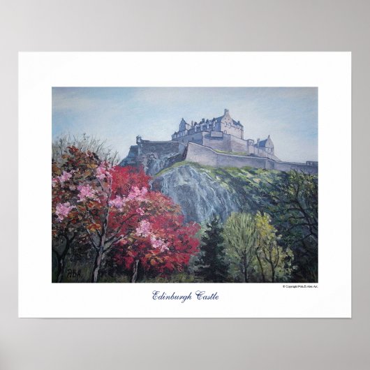 Bonnie Scotland Edinburgh Castle Scotland beeldend Poster (Voorkant)