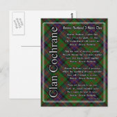 Bonnie Scotland I Adore The Clan Cochrane Tartan Briefkaart (Voorkant / Achterkant)