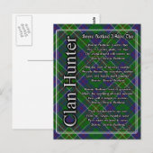 Bonnie Scotland I Adore The Clan Hunter Tartan Briefkaart (Voorkant / Achterkant)