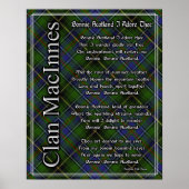 Bonnie Scotland I Adore The Clan MacInnes Tartan Poster (Voorkant)