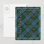 Bonnie Scotland I Adore The Clan MacLeod Tartan Briefkaart (Voorkant / Achterkant)