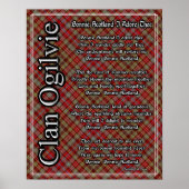 Bonnie Scotland I Adore The Clan Ogilvie Tartan Poster (Voorkant)