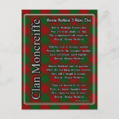 Bonnie Scotland I Adore The Moncreiffe Tartan Briefkaart (Voorkant)