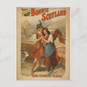 Bonnie Scotland, "kom onder mijn Plaidie" Retro th Briefkaart (Voorkant)