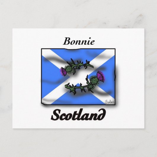 Bonnie Scotland thistle vlag Briefkaart (Voorkant)