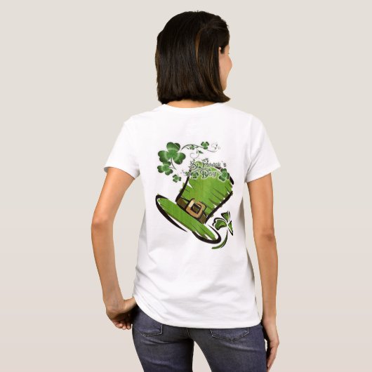 Bonnie St. Patrick's Day CUSTOM Name Business T-shirt (Achterkant volledig)