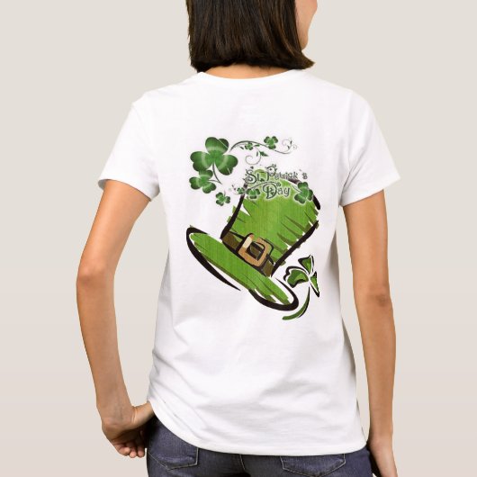 Bonnie St. Patrick's Day CUSTOM Name Business T-shirt (Achterkant)
