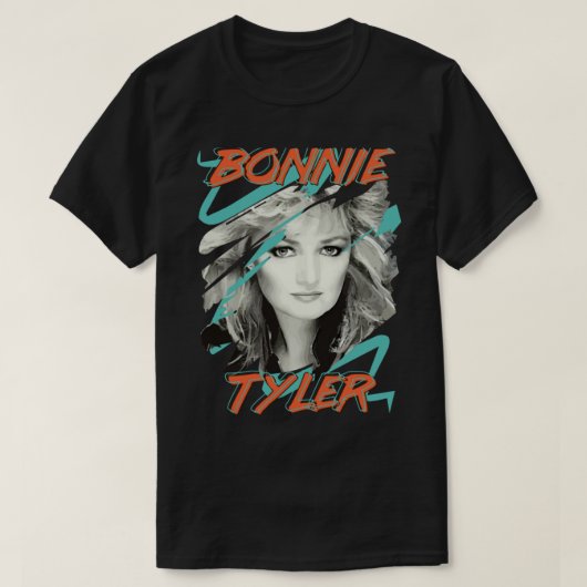 Bonnie Tyler 80s pop Music Total Eclipse of T-shirt (Design voorkant)