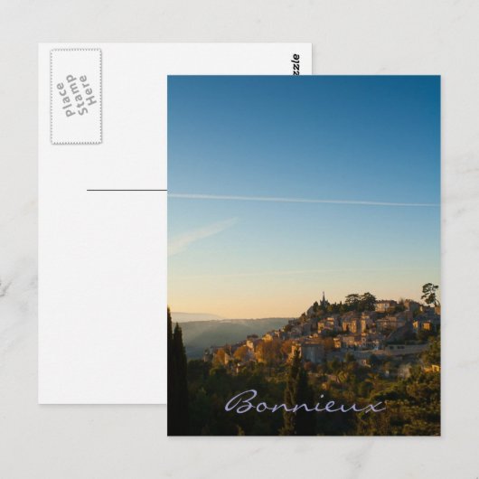 Bonnieux, dorp in de Luberon, Provence. Briefkaart (Voorkant / Achterkant)