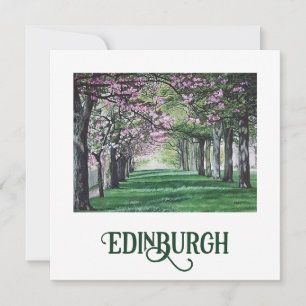 Bonny Scotland mooie Edinburgh park beeldende kuns Feestdagenkaart
