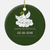 BONO Eerste kerst zonder jou kerstboomornament Keramisch Ornament (Achterkant)