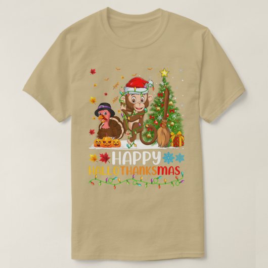 Bonobo Dierenvriend Funny Happy Bonobo HelloBedank T-shirt (Design voorkant)