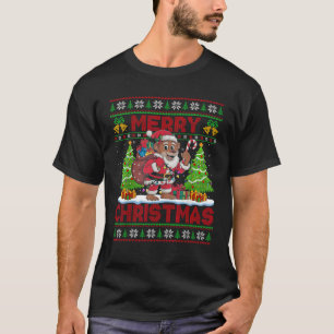 Bonobo Kerstboom Lights Ugly Santa Bonobo Kerstmis T-shirt