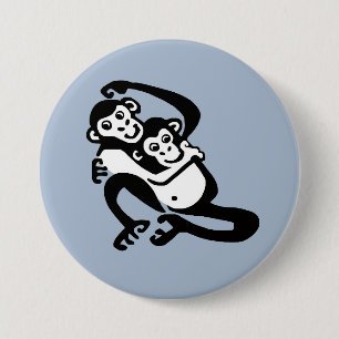 Bonobo - knop ronde button 7,6 cm