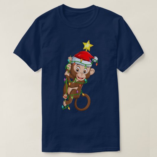 Bonobo Lighting Xmas Tree Matching Bonobo Christma T-shirt (Design voorkant)