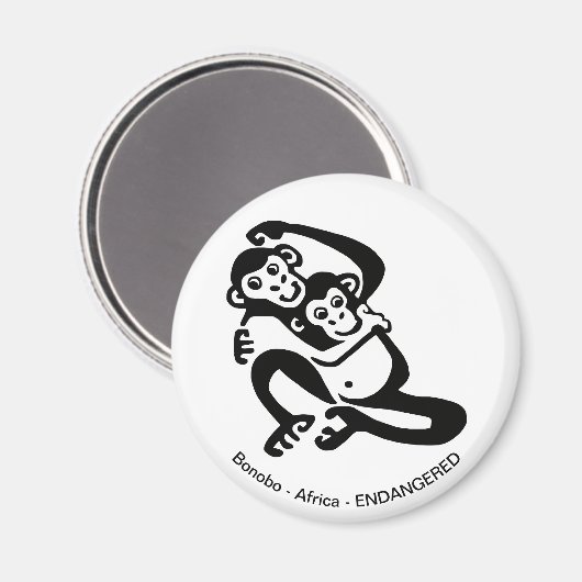Bonobo - magneet (Voorkant / Achterkant)