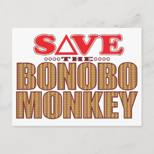 Bonobo Monkey Save Briefkaart