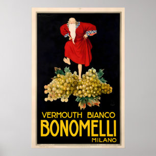 Bonomelli Vermouth Bianco door Archille Mauzan Ete Poster