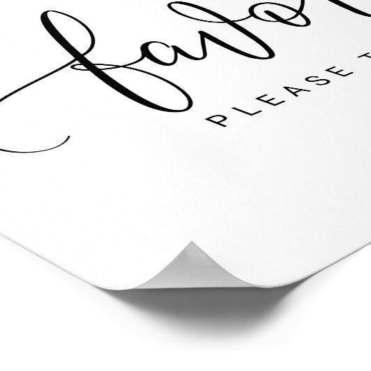 Bons voor weddenschappen - Bounce Calligrafie (zwa Poster (Hoek)