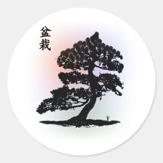 bonsai 01 ronde sticker (Voorkant)