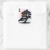 bonsai 01 ronde sticker (Tas)
