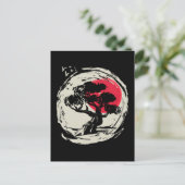 Bonsai Art Japanse Sunset Briefkaart (Staand voorkant)