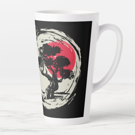 Bonsai Art Japanse Sunset Latte Mok (Rechts)