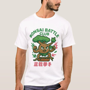 Bonsai Battle Club – Woeste wortels, kalme geest T-shirt