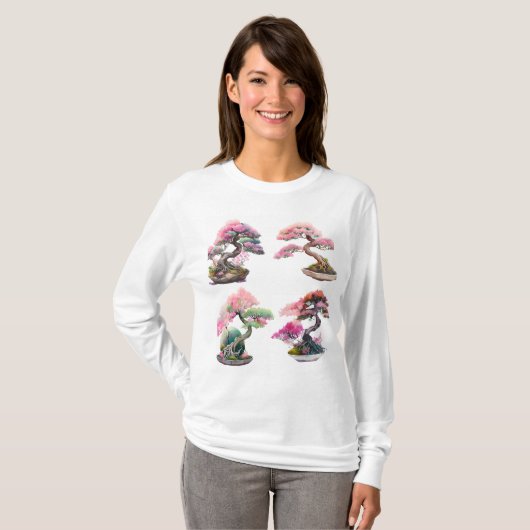 Bonsai bomen t-shirt (Voorkant volledig)