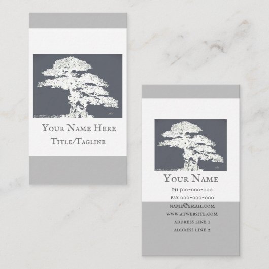 bonsai - boom aangepast visitekaartje dubbelzijdig (Voorkant / Achterkant)